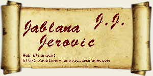 Jablana Jerović vizit kartica